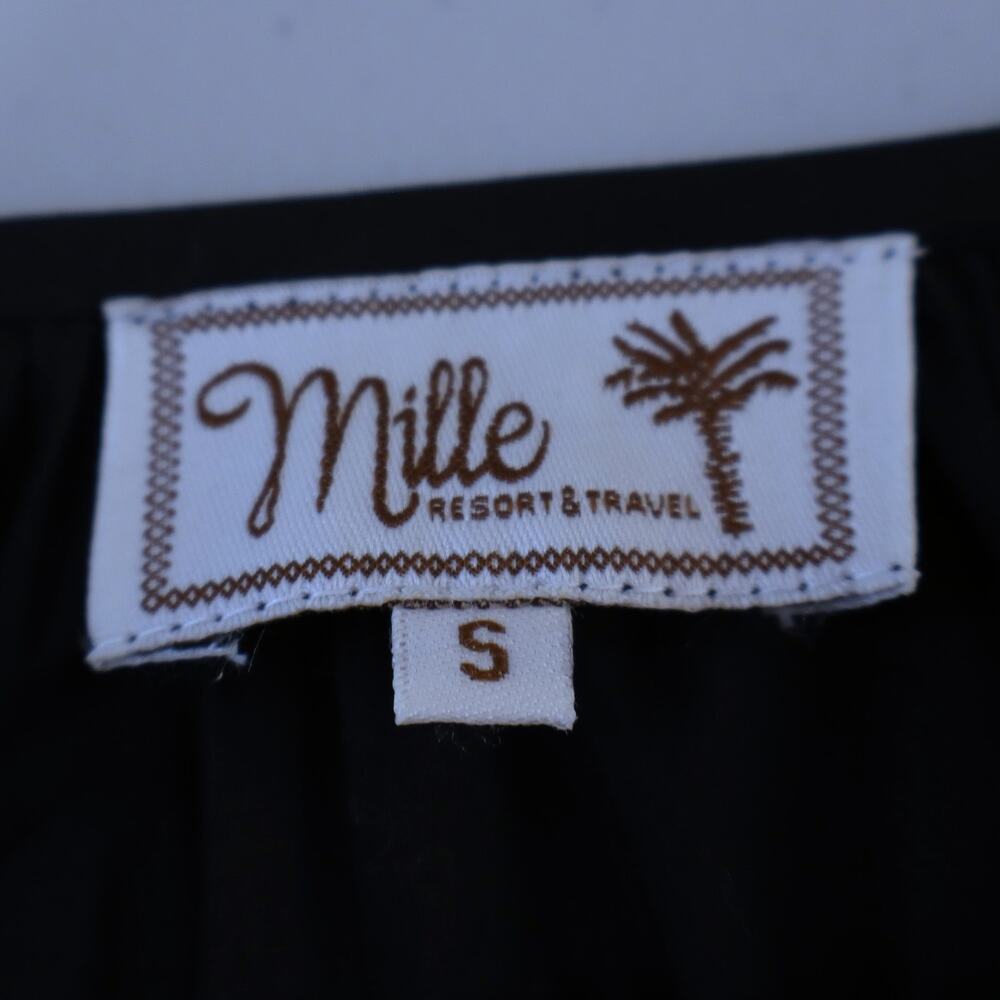 Mille Stevie Top Black Cotton Poplin Balloon Sleeve Blouse Women's S - Picture 9 of 10